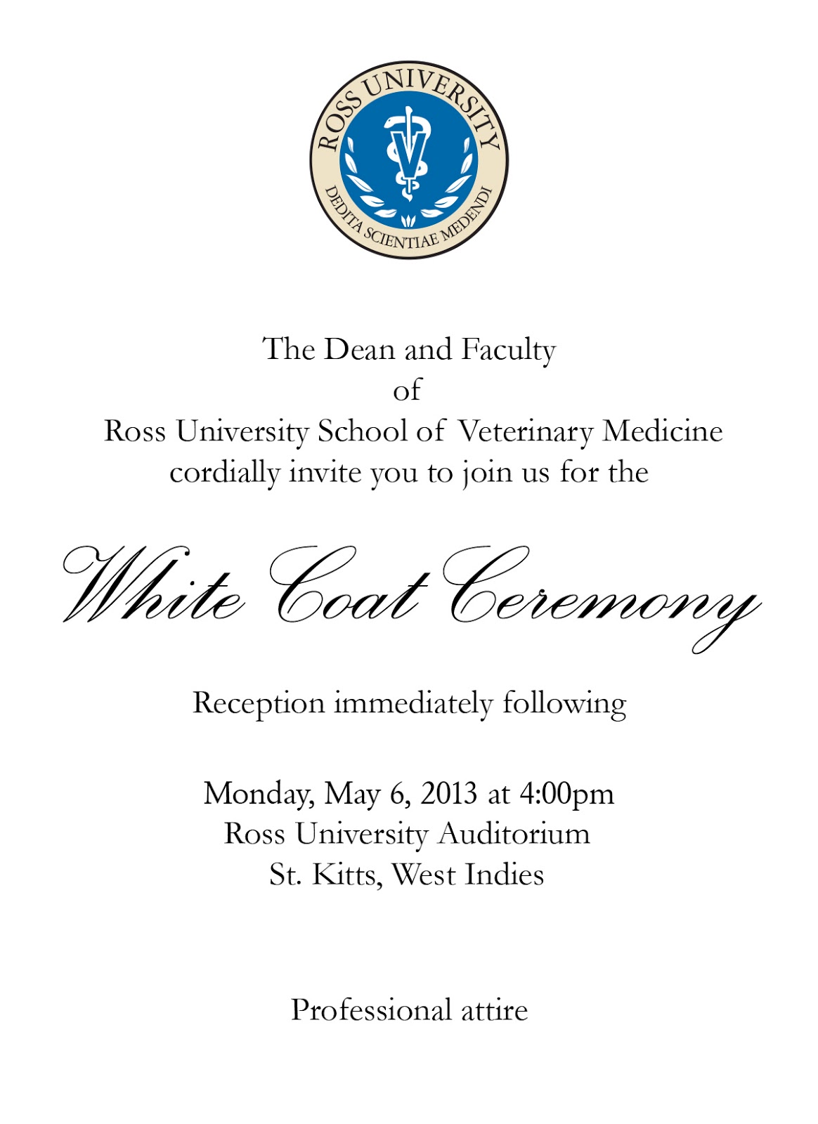 White Coat Ceremony Invitation - JacketIn